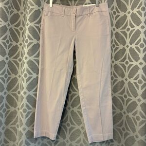 NWT - LOFT Outlet Stretch Cotton Crop Pants (Light Mauve) Size 4